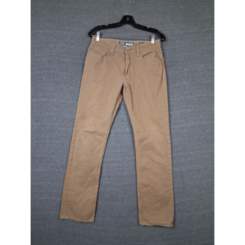 BKE Mens Jeans 30R Brown Denim Jake Straight Preppy Casual Minimalist Comfort